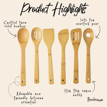 Load image into Gallery viewer, Bamboo Kitchen Spoon