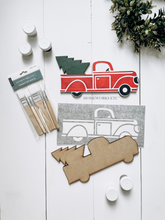 Load image into Gallery viewer, Farmhouse Christmas Truck Wood Cut Out