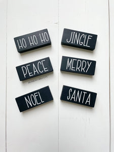 DIY Christmas Mini Sign Ornaments (Set of 6)