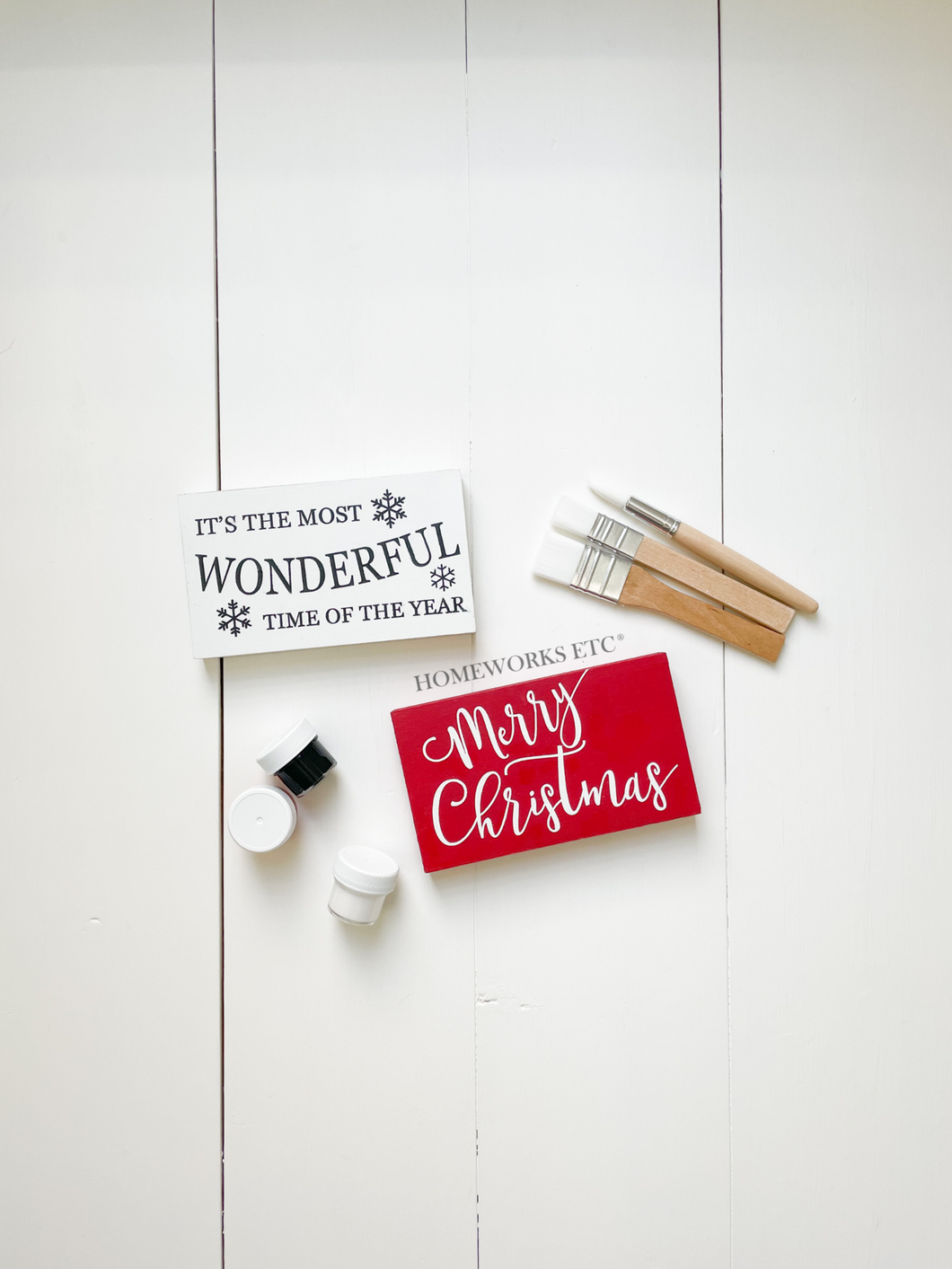 Merry Christmas Small Signs (set of 2)